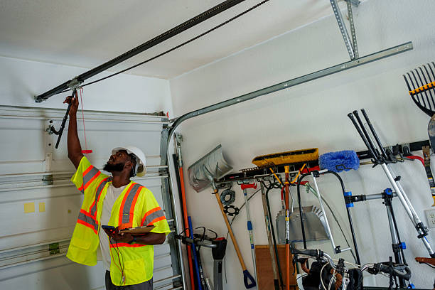 Professional Garage Door Panel Replacement technician working in Trappe, PA